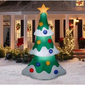 9ft Snowy Christmas Tree Holiday Airblown Inflatable